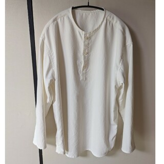 10YC COZY SHIRT ホワイト イージープルオーバーボタンシャツ(Tシャツ/カットソー(七分/長袖))