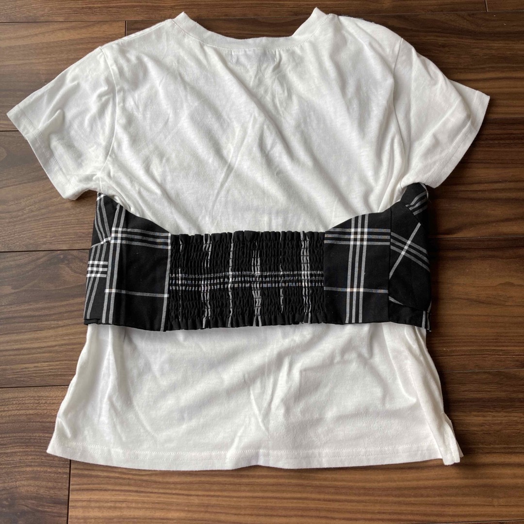 AZUL by moussy(アズールバイマウジー)のAZUL BY MOUSSY カットソー　SIZE S 白 レディースのトップス(Tシャツ(半袖/袖なし))の商品写真