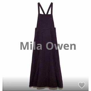 ミラオーウェン(Mila Owen)の【美品】Mila Owen フレアスカートサロペットワンピース(ロングワンピース/マキシワンピース)