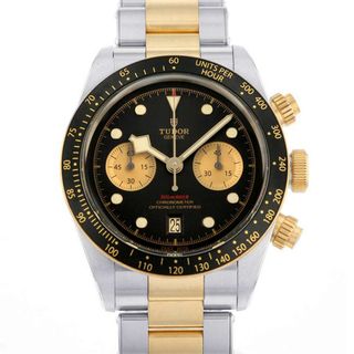 チュードル(Tudor)のチュードル ブラックベイ クロノグラフ S&G 79363N TUDOR チューダー 腕時計 黒文字盤(腕時計(アナログ))