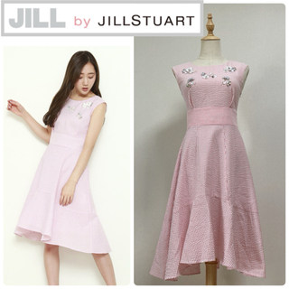 JILL by JILLSTUART - ジルバイ　シアサッカーストライプ　ワンピース