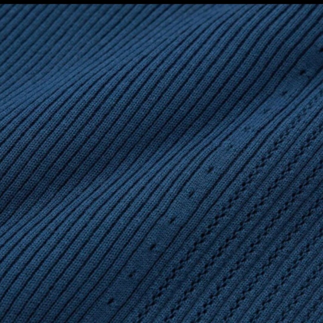 UNIQLO(ユニクロ)のユニクロ  3Dリブロングスカート M/L・BLUE レディースのスカート(ロングスカート)の商品写真