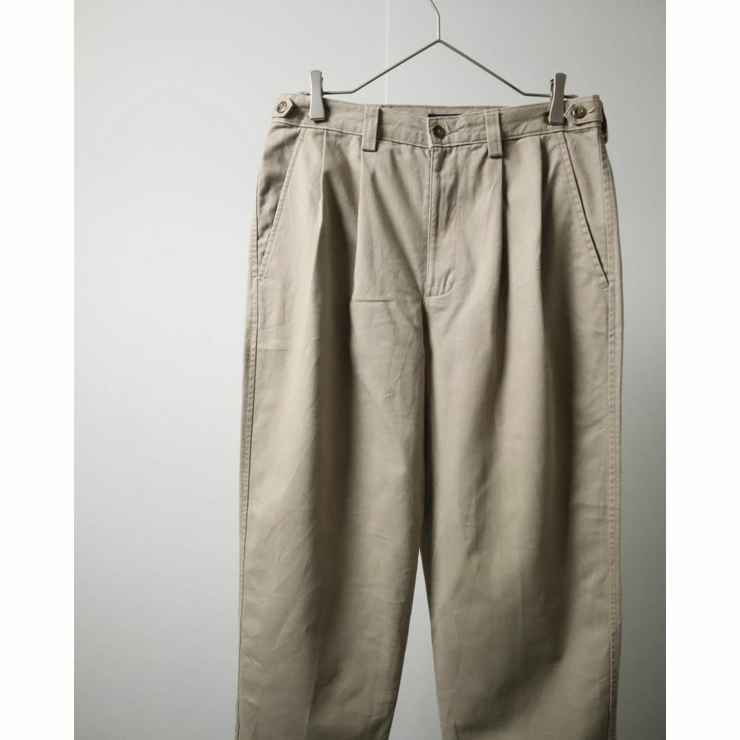 VINTAGE(ヴィンテージ)のDOCKERS 2タック ワイド チノパン コットンパンツ ベージュ W32 メンズのパンツ(チノパン)の商品写真