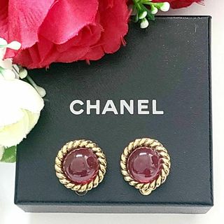 シャネル(CHANEL)のシャネル☆★GP×カラーストーン☆グリポア☆イヤリング(イヤリング)