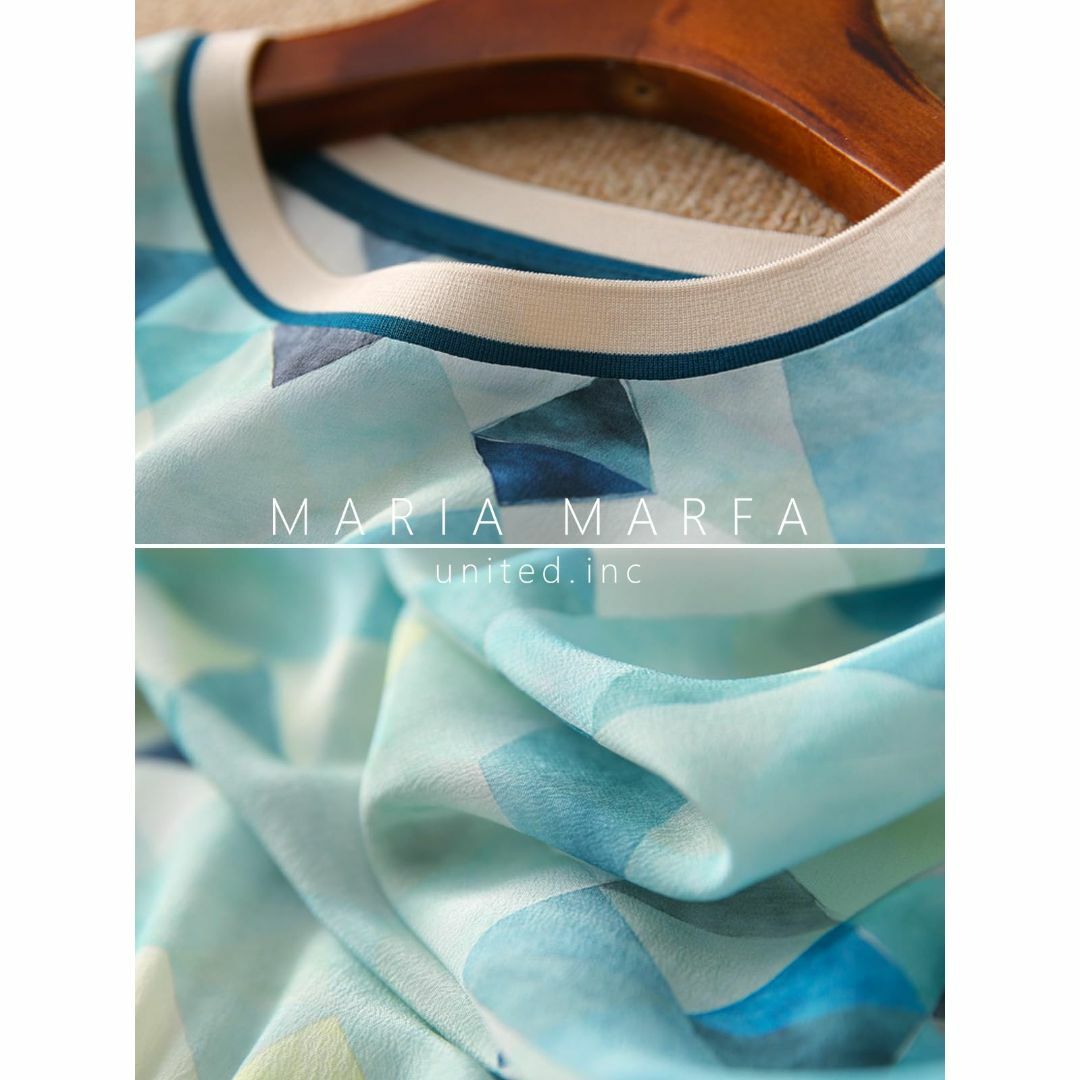 [MARIA MARFA] 総柄 エレガント カットソー Tシャツ 半袖 きれい レディースのファッション小物(その他)の商品写真