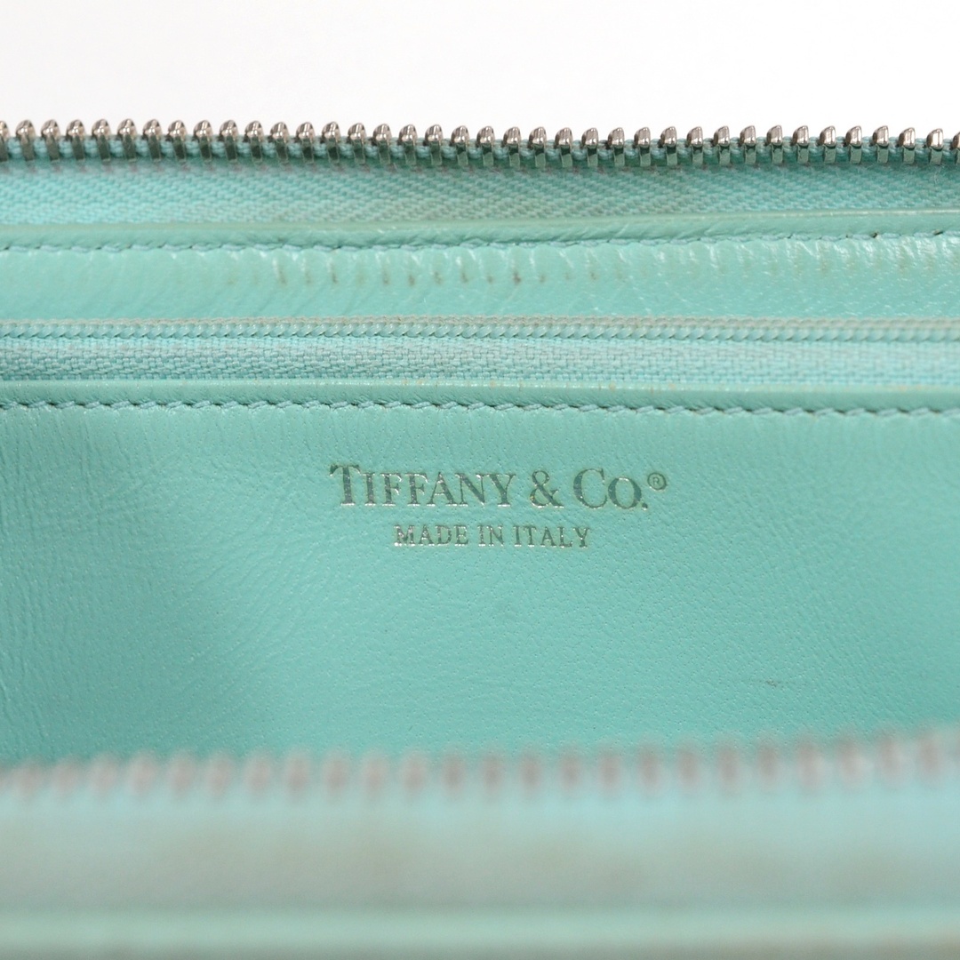 Tiffany & Co.(ティファニー)のティファニー(TIFFANY ＆ Co.) レザー コンチネンタル ラウンドファスナー長財布 ティファニーブルー 【中古】 JA-18770 レディースのファッション小物(財布)の商品写真