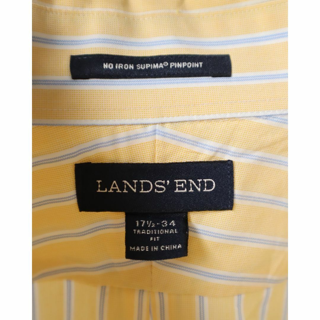 LANDS’END(ランズエンド)のランズエンド ノベルティストライプ スーピマ綿 ボタンダウン ルーズ 長袖シャツ メンズのトップス(シャツ)の商品写真