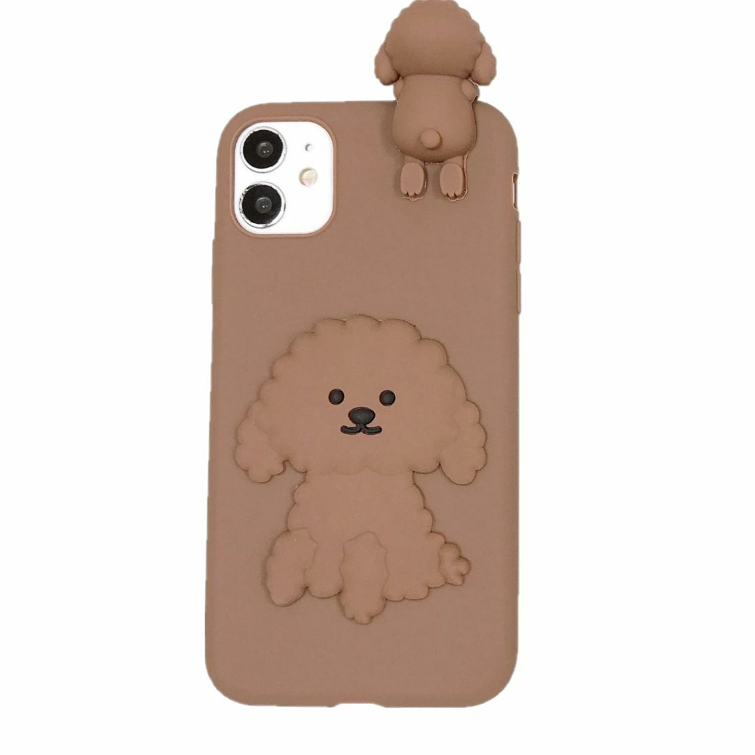 【LuceTerra】 iPhone シリコンケース イヌ 犬 子犬 かわいい  スマホ/家電/カメラのスマホアクセサリー(その他)の商品写真