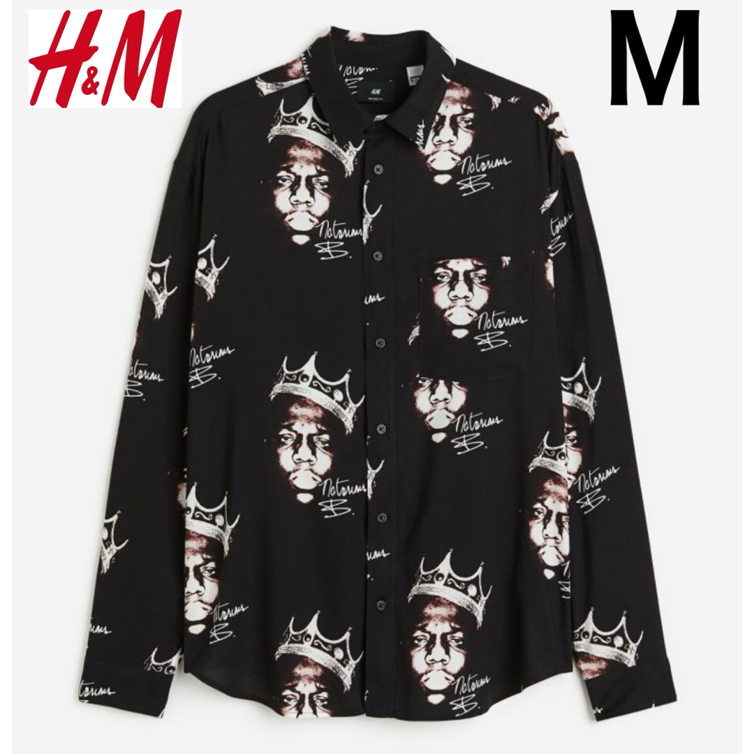 H&M(エイチアンドエム)の新品 H&M × ノートリアス B.I.G. コラボ シャツ 長袖 M メンズのトップス(シャツ)の商品写真