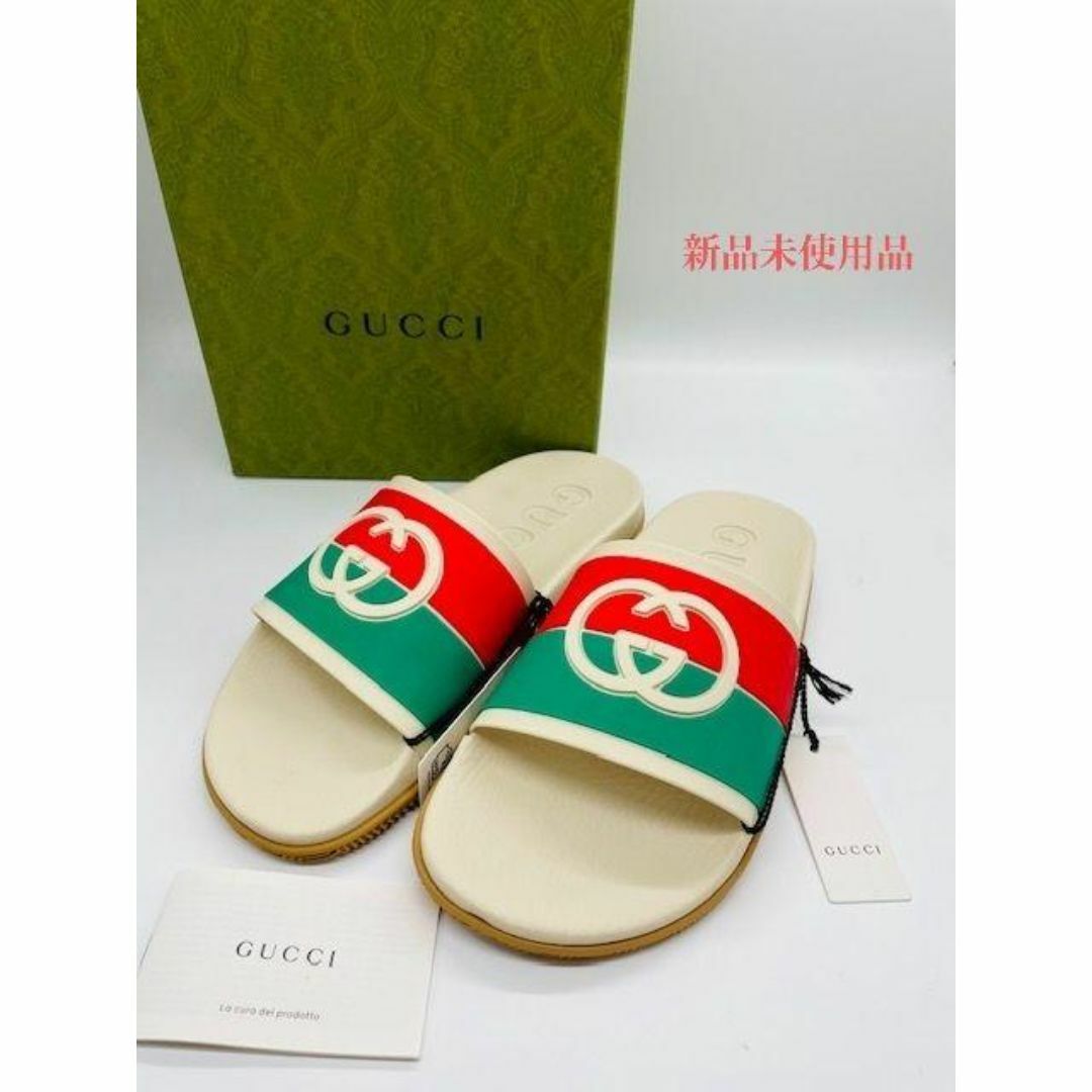 Gucci(グッチ)の【GUCCI】新品未使用品 インターロッキングG スライドサンダル 40 レディースの靴/シューズ(サンダル)の商品写真