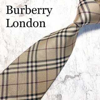 バーバリー(BURBERRY)のBUBERRY LONDON ネクタイ　ノバチェック　ベージュ(ネクタイ)