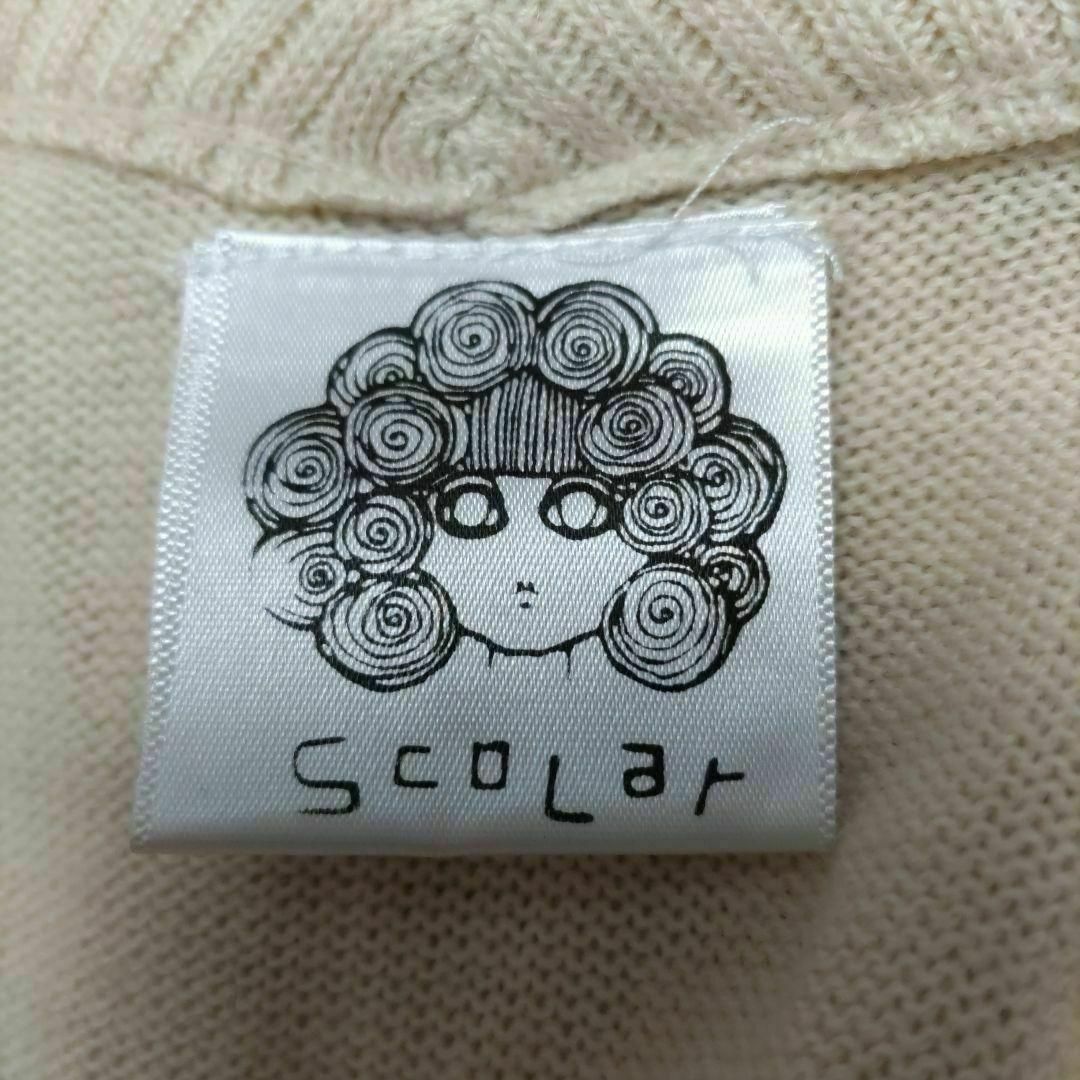 ScoLar(スカラー)のScoLar スカラー パンダ柄 半袖ニットセーター アイボリー Mサイズ レディースのトップス(ニット/セーター)の商品写真