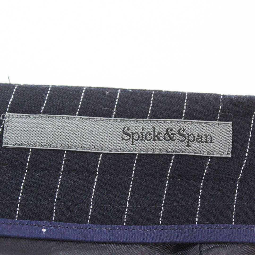 Spick & Span(スピックアンドスパン)のSpick & Span スピックアンドスパン ストライプ ワイドシルエット ドレスパンツ 34/ダークネイビー【2400012639584】 レディースのパンツ(カジュアルパンツ)の商品写真