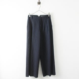 スピックアンドスパン(Spick & Span)のSpick & Span スピックアンドスパン ストライプ ワイドシルエット ドレスパンツ 34/ダークネイビー【2400012639584】(カジュアルパンツ)