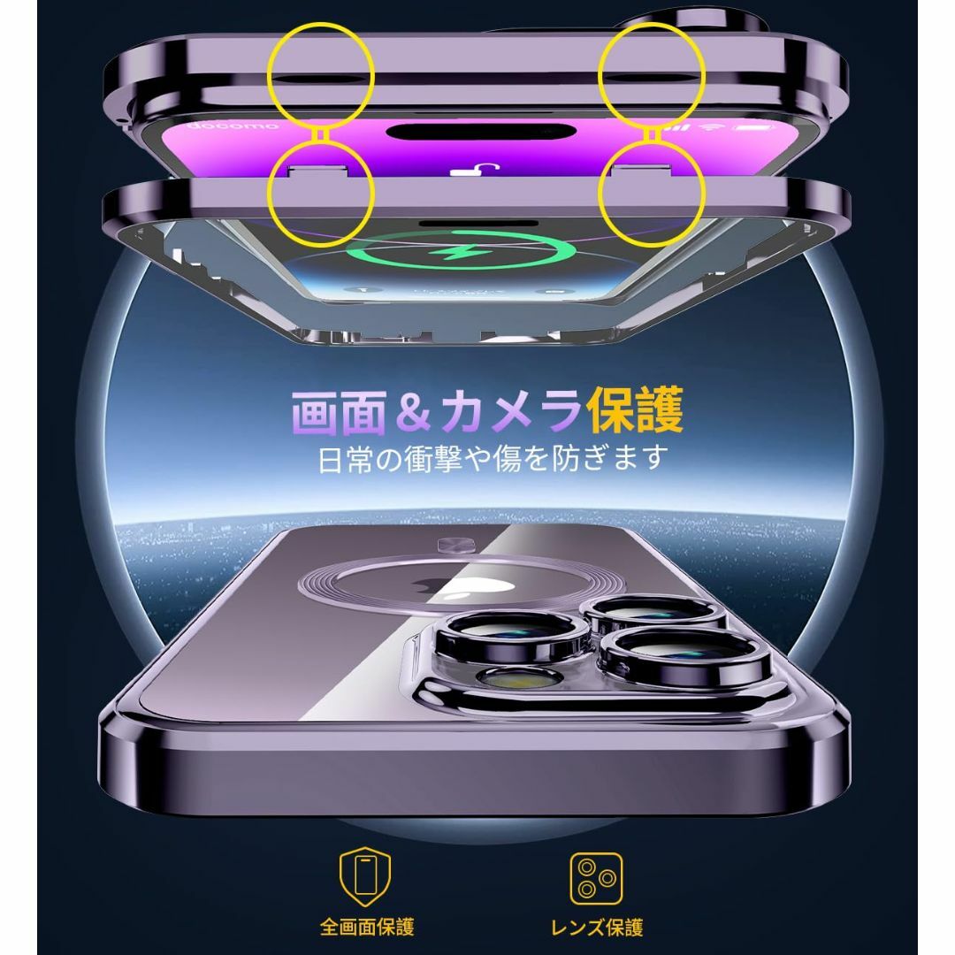 【色: ディープパープル(押さえロック式)】【押さえロック式&本体の色・CDルー スマホ/家電/カメラのスマホアクセサリー(その他)の商品写真