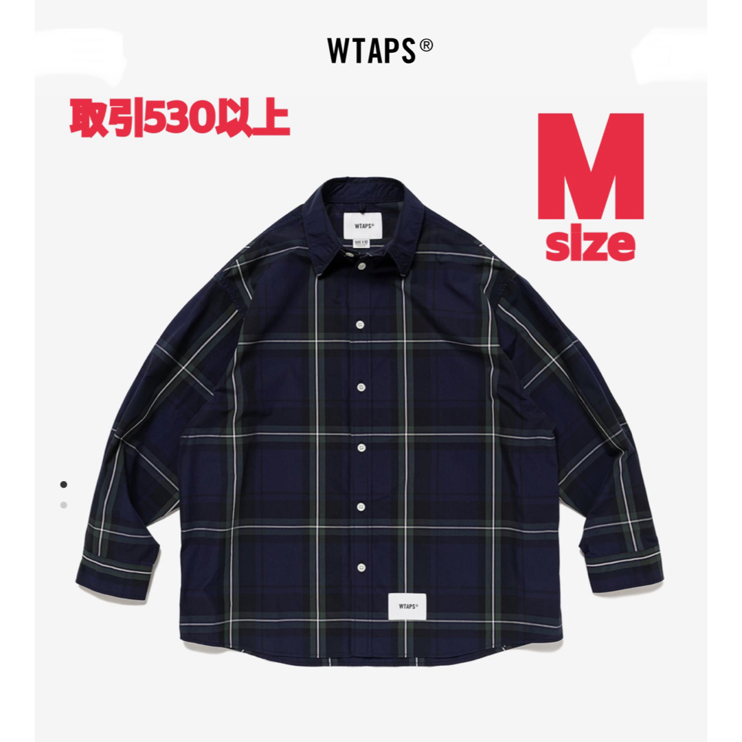 W)taps(ダブルタップス)のWTAPS TXT 01 LS SHIRT NAVY CHECK Mサイズ メンズのトップス(シャツ)の商品写真