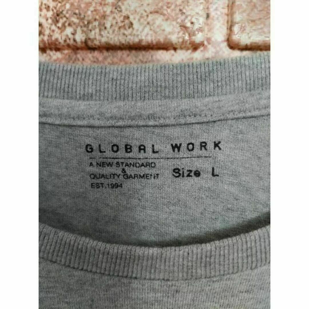 GLOBAL WORK(グローバルワーク)のGLOBAL WORK グローバルワーク 半袖Tシャツ グレー sizeL メンズのトップス(Tシャツ/カットソー(半袖/袖なし))の商品写真