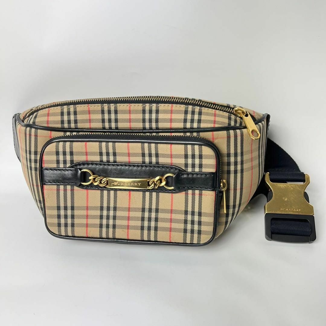 BURBERRY(バーバリー)の【美品】バーバリー　ノバチェック　ボディバッグ　ウエストポーチ　1983 メンズのバッグ(ウエストポーチ)の商品写真