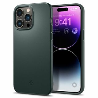 【色: アビス・グリーン】Spigen iPhone14ProMax ケース 2(その他)