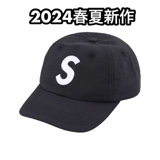 シュプリーム(Supreme)のSeersucker S Logo 6-Panel BLACK(キャップ)