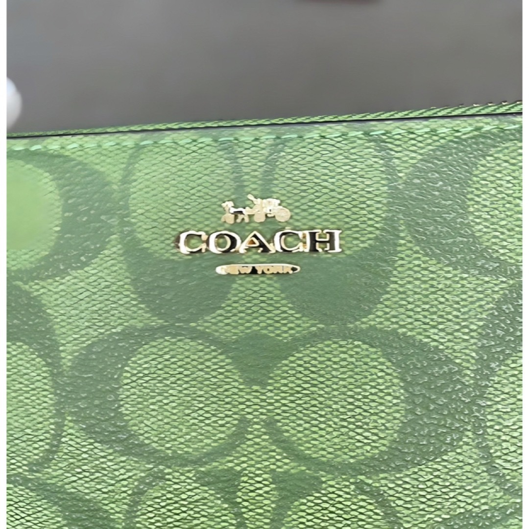 COACH(コーチ)の【新品未使用】　COACH 　 長財布　レザー ロングジップ　緑　グリーン レディースのファッション小物(財布)の商品写真