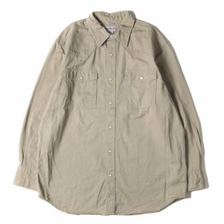 carhartt - Carhartt カーハート シャツ サイズ:XL コットン カツラギ ウエスタン 長袖シャツ RELAXED FIT カーキ トップス カジュアルシャツ ワークブランド【メンズ】【中古】