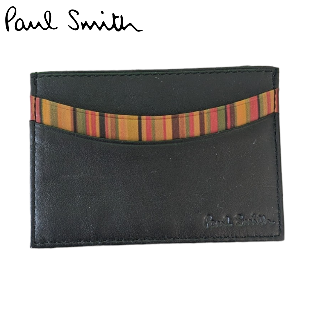 Paul Smith(ポールスミス)のPaul Smith ブラック レザー カードケース メンズのファッション小物(名刺入れ/定期入れ)の商品写真