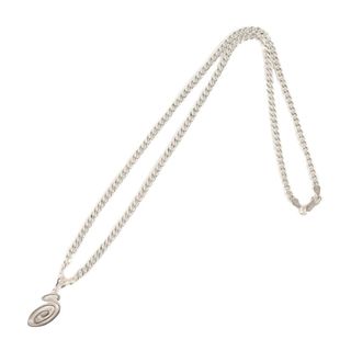 美品 STUSSY ステューシー 24SS スワールSロゴトップ シルバーネックレス SWIRLY S CHAIN シルバー925 ストリート ブランド アクセサリー 【メンズ】【中古】