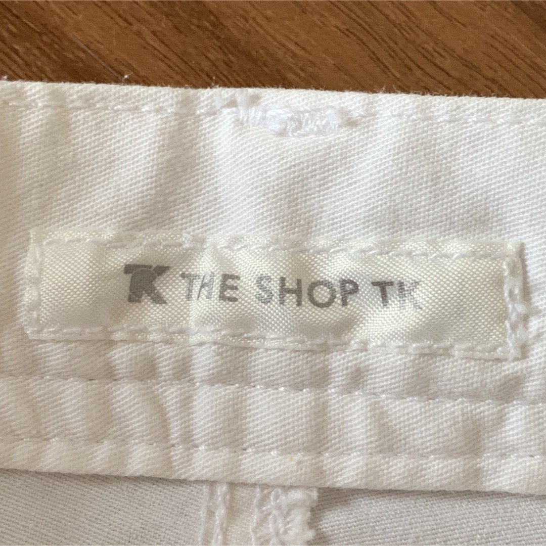 THE SHOP TK(ザショップティーケー)のTHE SHOP TK  ホワイトパンツ　Sサイズ レディースのパンツ(カジュアルパンツ)の商品写真