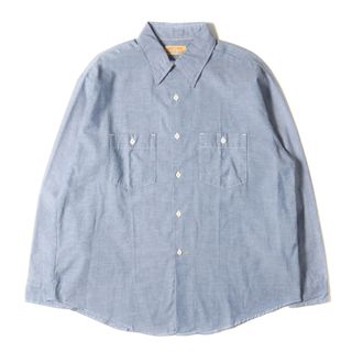 ビッグヤンク(BIG YANK)のBIG YANK ビッグヤンク シャツ サイズ:XL 70s シャンブレー ワークシャツ USA製 ブルー トップス カジュアルシャツ 70年代 ヴィンテージ 古着【メンズ】【中古】(シャツ)