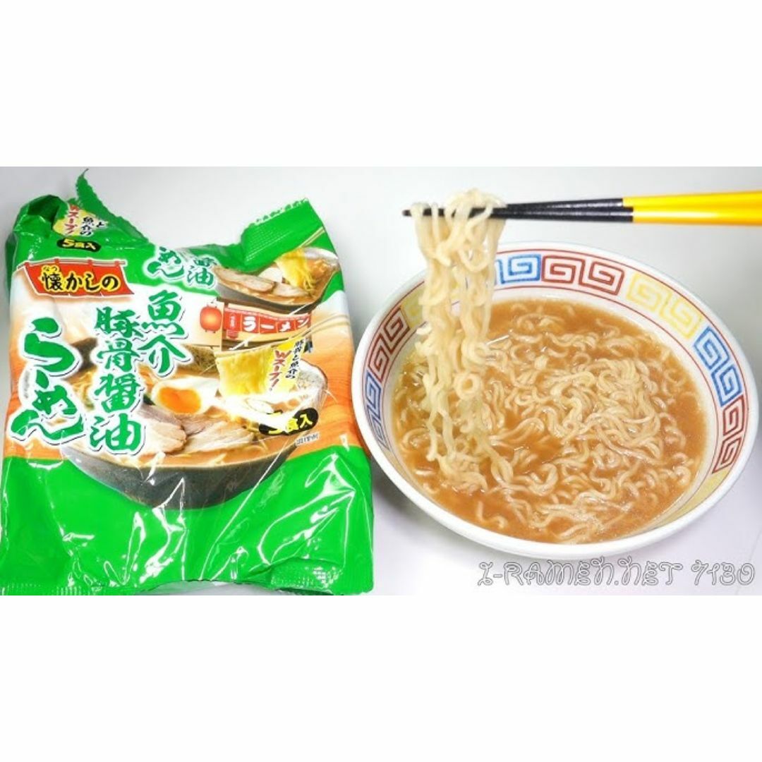 NEW 激安30食分（5食分1パック×6パック）　懐かしの魚介豚骨醤油ラーメン 食品/飲料/酒の食品(麺類)の商品写真