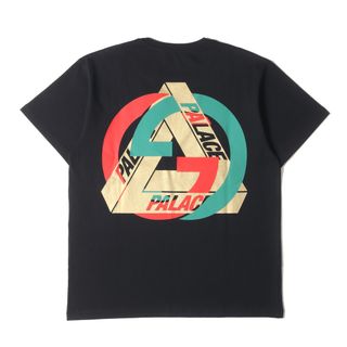 Gucci - 新品 GUCCI グッチ Tシャツ サイズ:S 22AW PALACE GG トライアングル ダブルネーム ロゴ クルーネック 半袖Tシャツ Printed Heavy Cotton Jersey 548334 XJE1C シェリーライン ブラック 黒 イタリア製 トップス カットソー コラボ【メンズ】