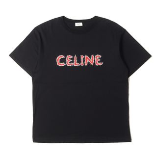 セリーヌ(celine)の新品同様 CELINE セリーヌ Tシャツ サイズ:L 23SS ラインストーン ロゴ ルーズ クルーネック 半袖Tシャツ 2X49F671Q ブラック 黒 イタリア製 トップス カットソー【メンズ】【中古】(Tシャツ/カットソー(半袖/袖なし))