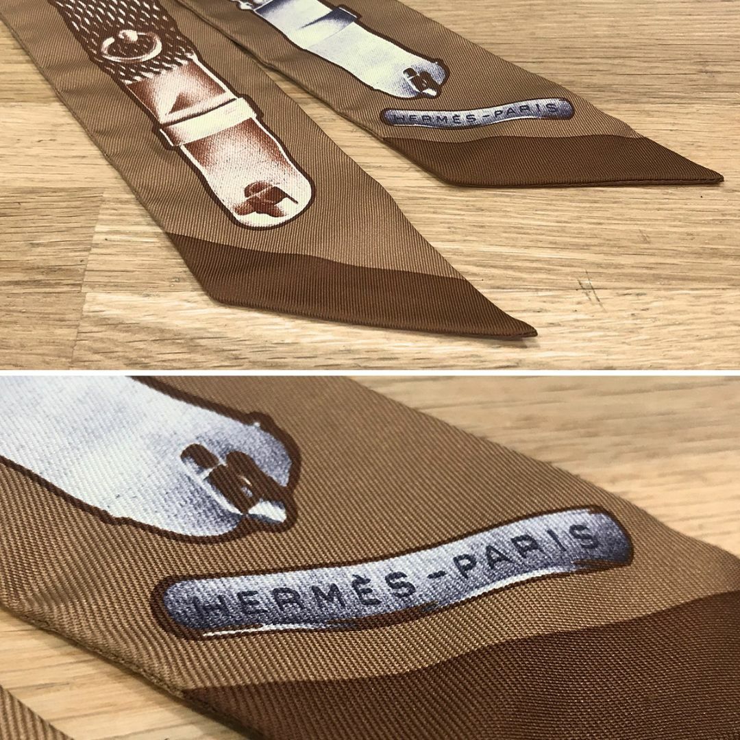 Hermes(エルメス)の超美品 エルメス ツイリー トレゾールドゥメドール ベージュ スカーフ レディースのファッション小物(バンダナ/スカーフ)の商品写真