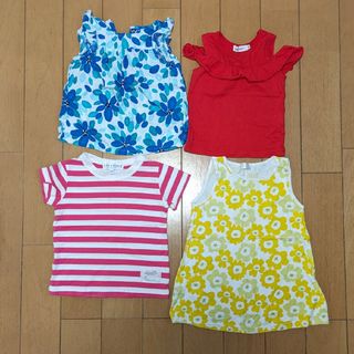 トップス3点ワンピース1点　90　まとめ売り(Tシャツ/カットソー)