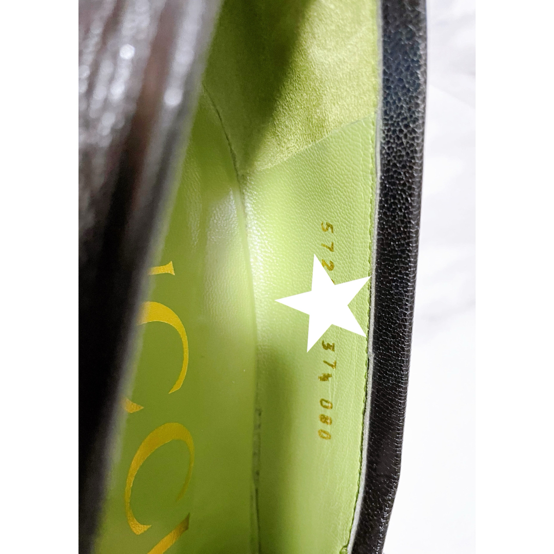 Gucci(グッチ)のGUCCI グッチ ヒール ローファー パンプス ブラック 37 レディースの靴/シューズ(ローファー/革靴)の商品写真