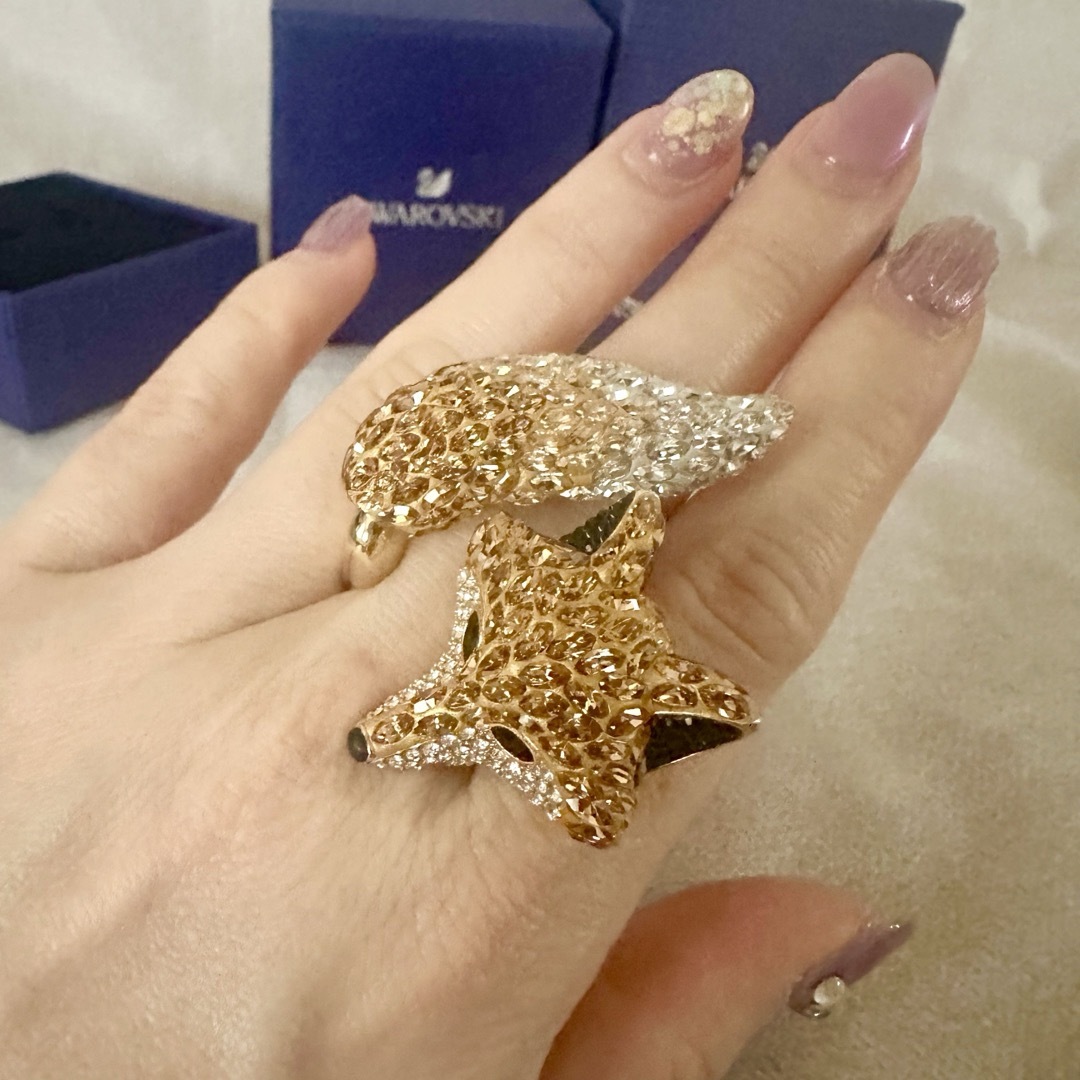 SWAROVSKI(スワロフスキー)の新品Swarovski ゴールドキツネリングMARCH FOX レディースのアクセサリー(リング(指輪))の商品写真