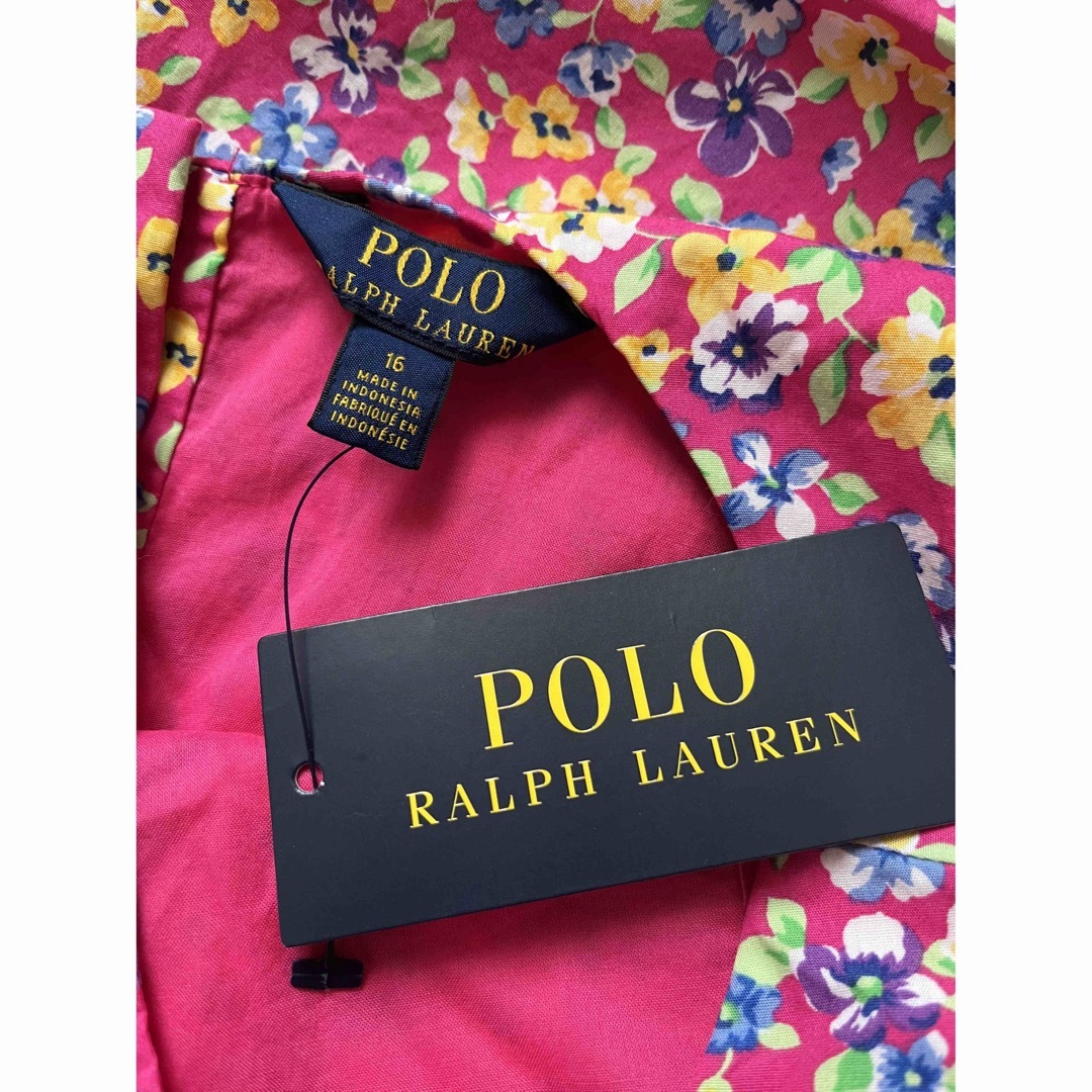 POLO（RALPH LAUREN）(ポロ)のPOLO RALPH LAUREN 花柄ワンピース155cm キッズ/ベビー/マタニティのキッズ服女の子用(90cm~)(ワンピース)の商品写真