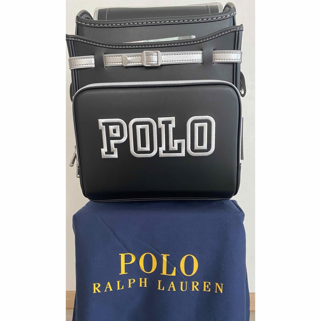 POLO RALPH LAUREN(ポロラルフローレン)の新品 ラルフローレン ランドセル 男の子 ポニー ブラック 黒 シルバー キッズ/ベビー/マタニティのこども用バッグ(ランドセル)の商品写真