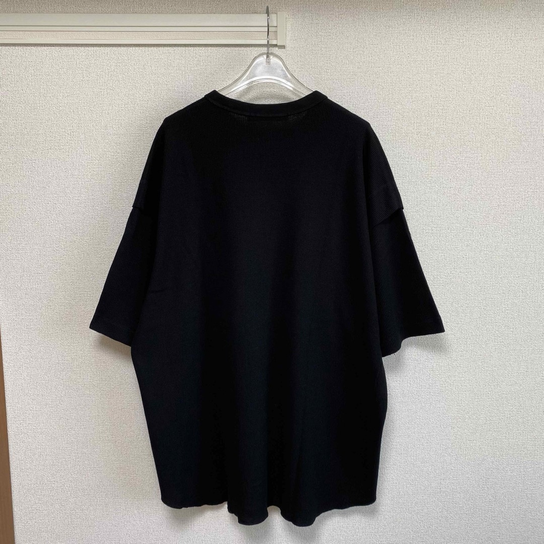 GU(ジーユー)のジーユー アンダーカバー ドライワッフルT 09 BLACK XXL メンズのトップス(Tシャツ/カットソー(半袖/袖なし))の商品写真