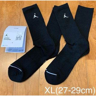 ジョーダン(Jordan Brand（NIKE）)の新品　ジョーダン　XL(27-29cm)   エブリデイ　クルーソックス　黒2足(バスケットボール)