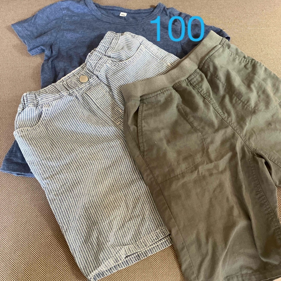 MUJI (無印良品)(ムジルシリョウヒン)のキッズ　100. 3点 キッズ/ベビー/マタニティのキッズ服男の子用(90cm~)(Tシャツ/カットソー)の商品写真