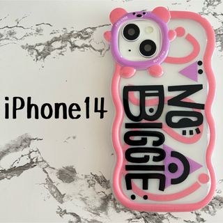 NO BIGGIE iPhone14 ケースカバー　ピンク(iPhoneケース)