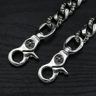 クロムハーツ(Chrome Hearts)のクロムハーツ【CHROMEHEARTS】【保証書付】【ショート】ファンシーウォレットチェーン/2クリップ/225.6ｇ【中古】121175(その他)