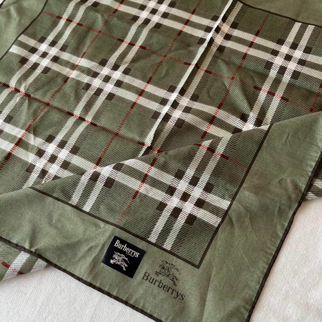 BURBERRY(バーバリー)のバーバリーズ　未使用ハンカチ　チェック　カーキ　チェック メンズのファッション小物(ハンカチ/ポケットチーフ)の商品写真