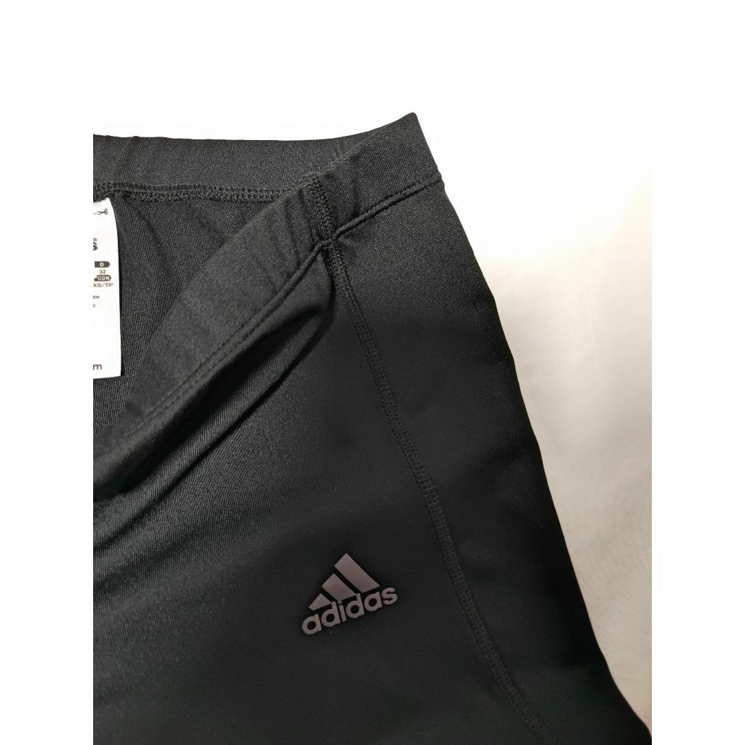 adidas(アディダス)のadidas レギンス スパッツ インナー 7分丈 黒 レディース M スポーツ/アウトドアのランニング(ウェア)の商品写真