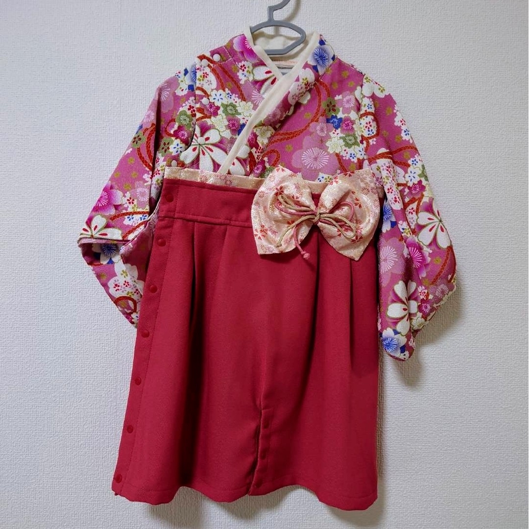 SWEET MOMMY(スウィートマミー)のSWEET MOMMY 袴ロンパースサイズ80 キッズ/ベビー/マタニティのベビー服(~85cm)(ロンパース)の商品写真