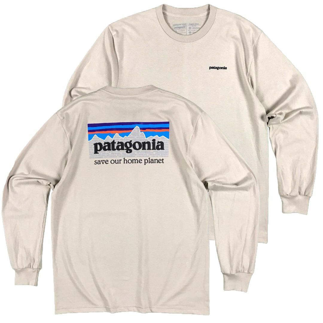 美品　パタゴニア　patagonia P6ミッション　ライトカーキ　L　サイズ　 メンズのトップス(Tシャツ/カットソー(七分/長袖))の商品写真