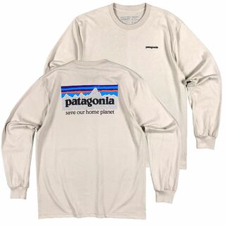 美品　パタゴニア　patagonia P6ミッション　ライトカーキ　L　サイズ　(Tシャツ/カットソー(七分/長袖))
