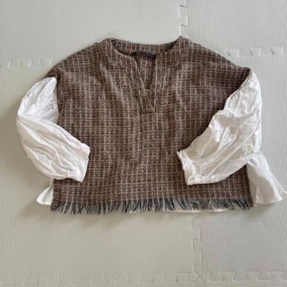 ザラ(ZARA)のZARA ショート丈 ブラウス(シャツ/ブラウス(長袖/七分))